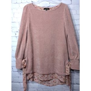 Suzanne Betro oversized Sweater with sheer lining